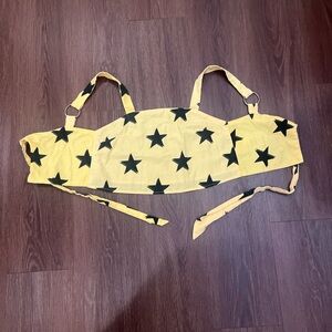 Yellow Star Print Crop Top